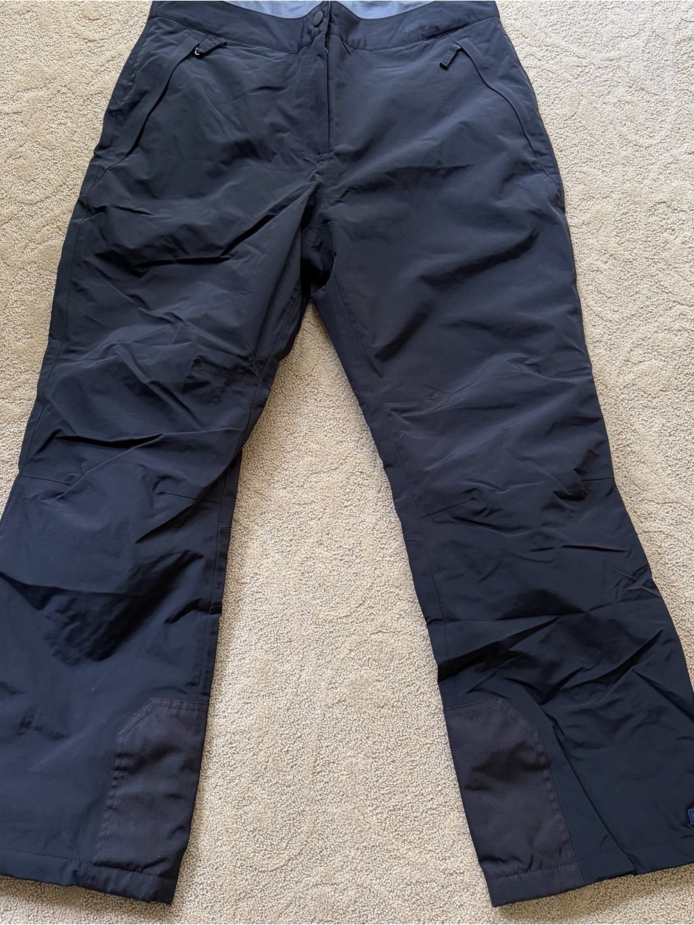 Lands' End Black Women's Outdoor Snow Pants with Zip Pockets